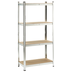 Scaffale in metallo e MFD a 4 ripiani
