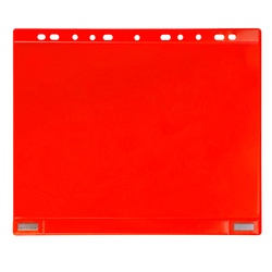 Conf. 5 Buste forate per supporti magnetici ad anelli f.to A4 rosso Djois