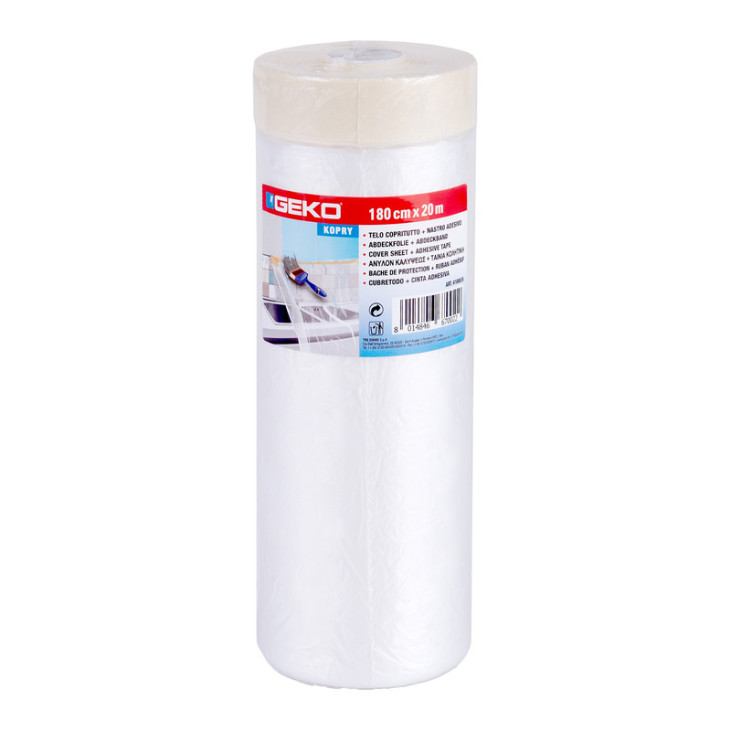 Bobinetta nastro adesivo in carta e telo HD 180cmx20mt Geko