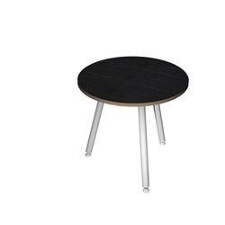 Tavolo riunione tondo D80cm Nero venato Skinny Metal