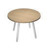 Tavolo riunione tondo D100cm Rovere Skinny Metal