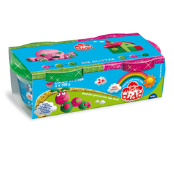 Set 2 barattoli Dido' 100gr magenta - verde glitter