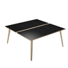 Scrivania a 2 postazioni contrap. 140x166cm Rovere/Nero venato Woody