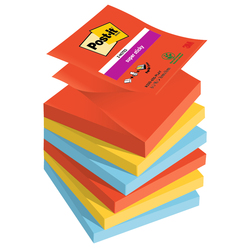 Cf. 6pz blocco 90foglietti Post-itÂ® Super Sticky Z-Notes 76x76mm R330-6SS-PLAY