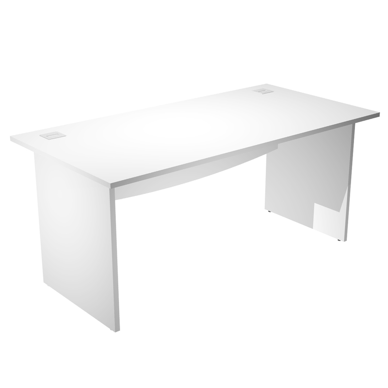 Scrivania operativa fianchi melaminico 180x80cm H73cm bianco Agora' Basic
