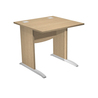 Scrivania operativa fianchi a L melaminico 80x80cm h73cm rovere Agora' Basic