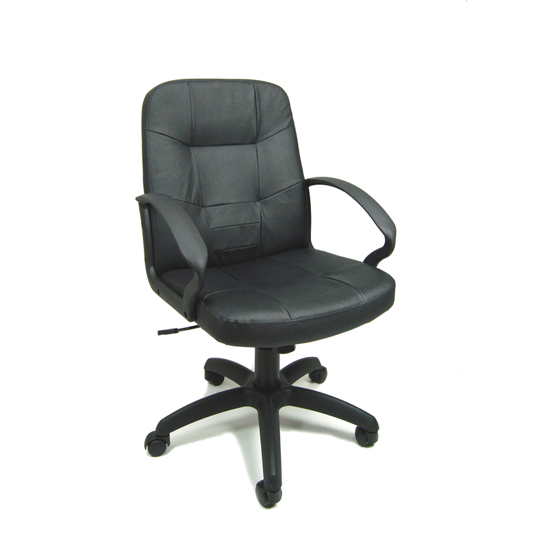 POLTRONA VISITATORE Auriga D NERO in similpelle