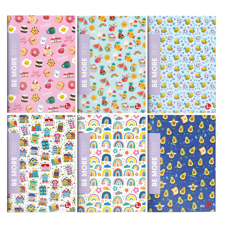 Maxiquaderno A4 36fg+2 100gr 10mm Be More TINY BM