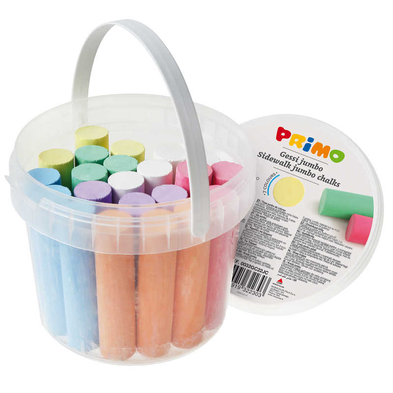 Secchiello 22 gessi Jumbo D18x80mm colori assortiti Primo