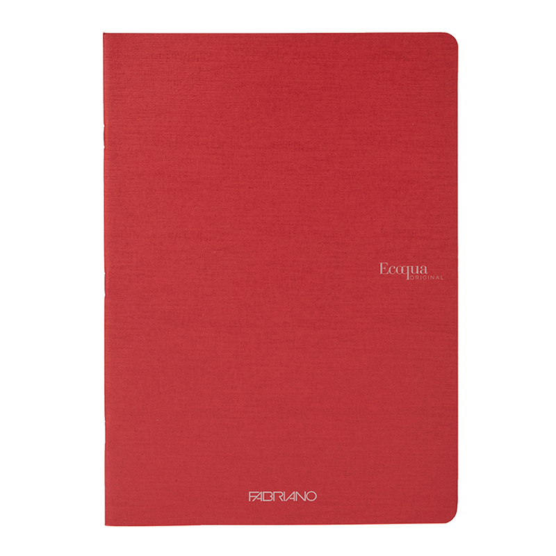 Maxiquaderno A4 38fg+2 90gr 5mm EcoQua original PM rosso scuro Fabriano