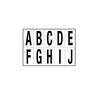 Foglio con 10 lettere autoadesive da A a J nero/bianco 56x99mm