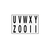 Foglio con 10 lettere autoadesive da U a Z nero/bianco 56x99mm