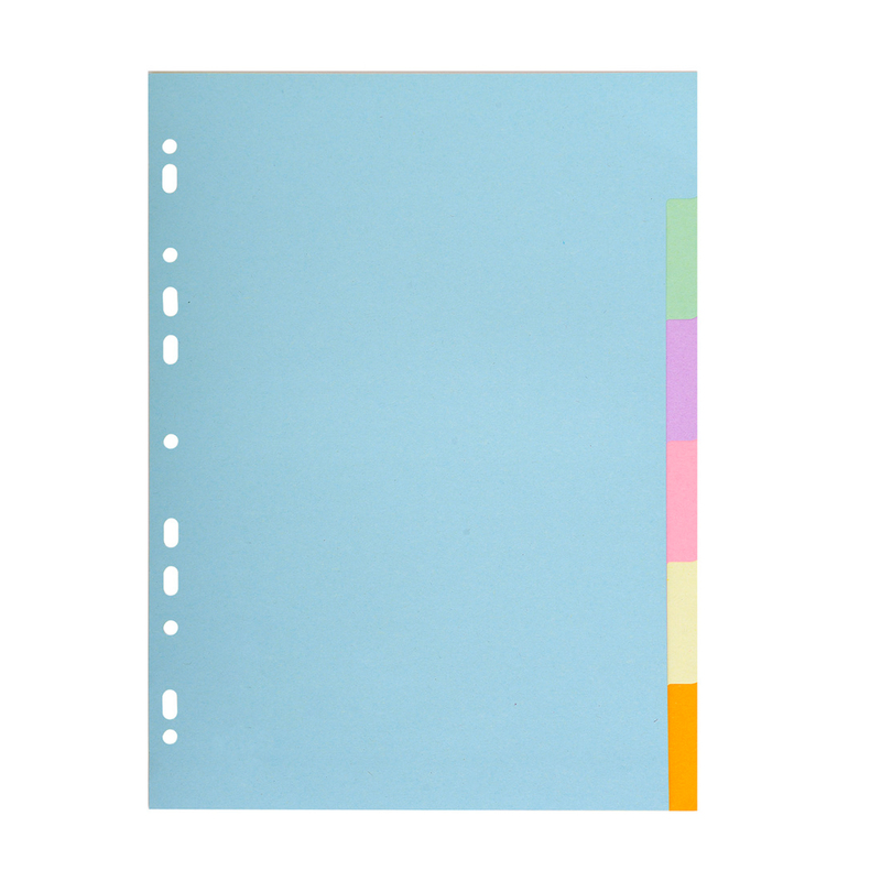 SEPARATORE Pastel A4 6 tasti in CARTONCINO 170gr 1606E Forever Exacompta