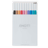 Ast. 10 fineliner EMOTT tratto 0.4mm colori ass. Soft Pastel Uni Mitsubishi