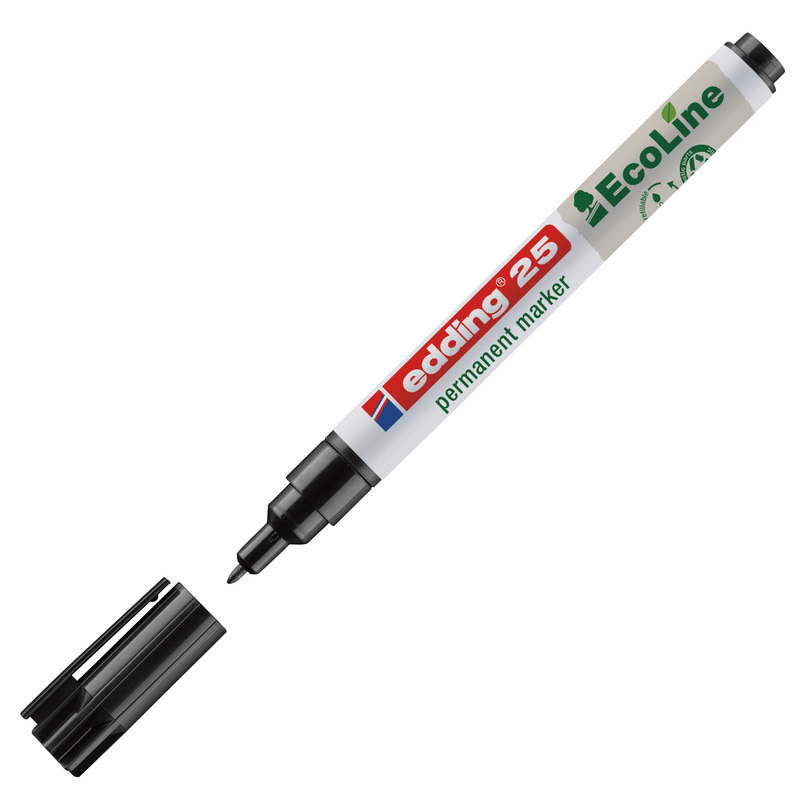 Marcatore permanente 25 Ecoline punta tonda 1.0mm nero Edding