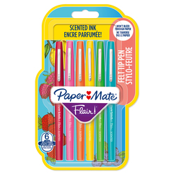 Blister 6 pennarelli Flair Nylon colori assortiti Scented Papermate