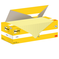 Cf. 18+6pz blocco 100fg.Post-itÂ® Notes 76x127mm 655-CY-VP24 giallo Canary