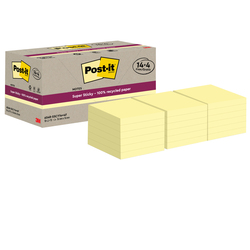 Cf. 14+4pz blocco 70fg Post-itÂ®SuperSticky Green 76x76mm 654R-SSCY14+4 giallo