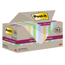 Cf 14+4pz blocco 70fg Post-itÂ®SuperSticky Green 76x76mm 654R-SSCOL14+4 pastello
