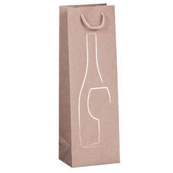 Shopper portabottglie c/manici in corda 12x37x9cm avorio Rex Sadoch