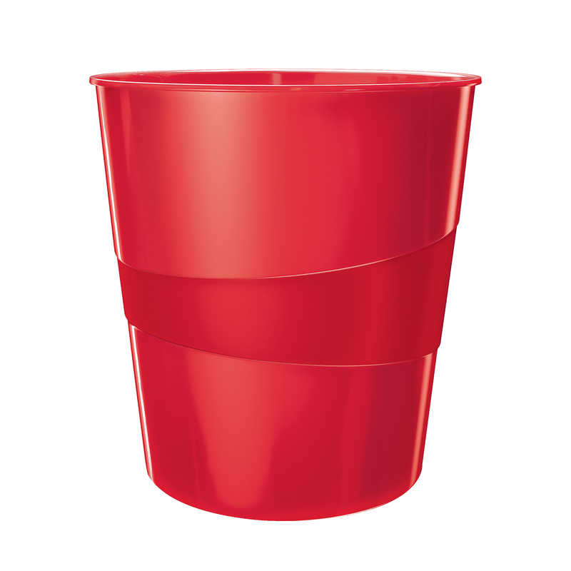 Cestino gettacarte WOW rosso 15LT LEITZ