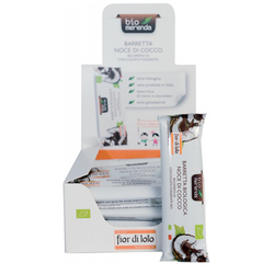Barretta noce di cocco ricoperta di cioccolato fondente 30gr -stagionale