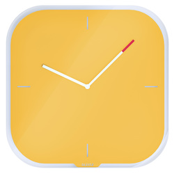 Orologio da parete silenzioso in vetro giallo Cosy Leitz