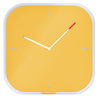 Orologio da parete silenzioso in vetro giallo Cosy Leitz