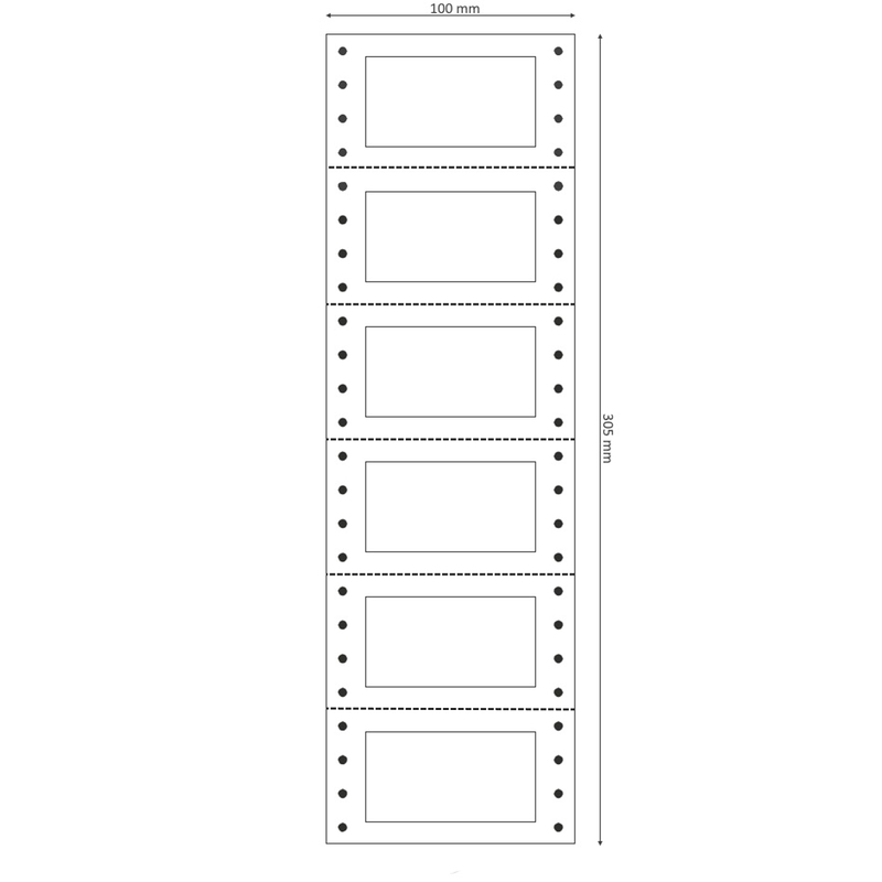 Scatola 1200 etichette adesive in modulo 64x34mm TT956 per revisioni Markin