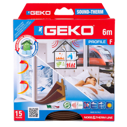 Guarnizione per lÂisolamento di porte e finestre SOUND-THERM 6mt marrone Geko