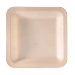 50 Piatti monouso in legno quadrati 21