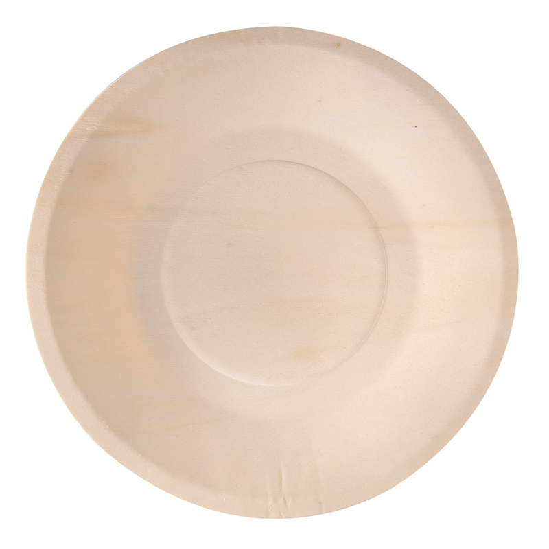 50 Piatti monouso in legno tondi Ã 21