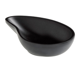 Ciotola a goccia fingerfood in melamina nera 10x6