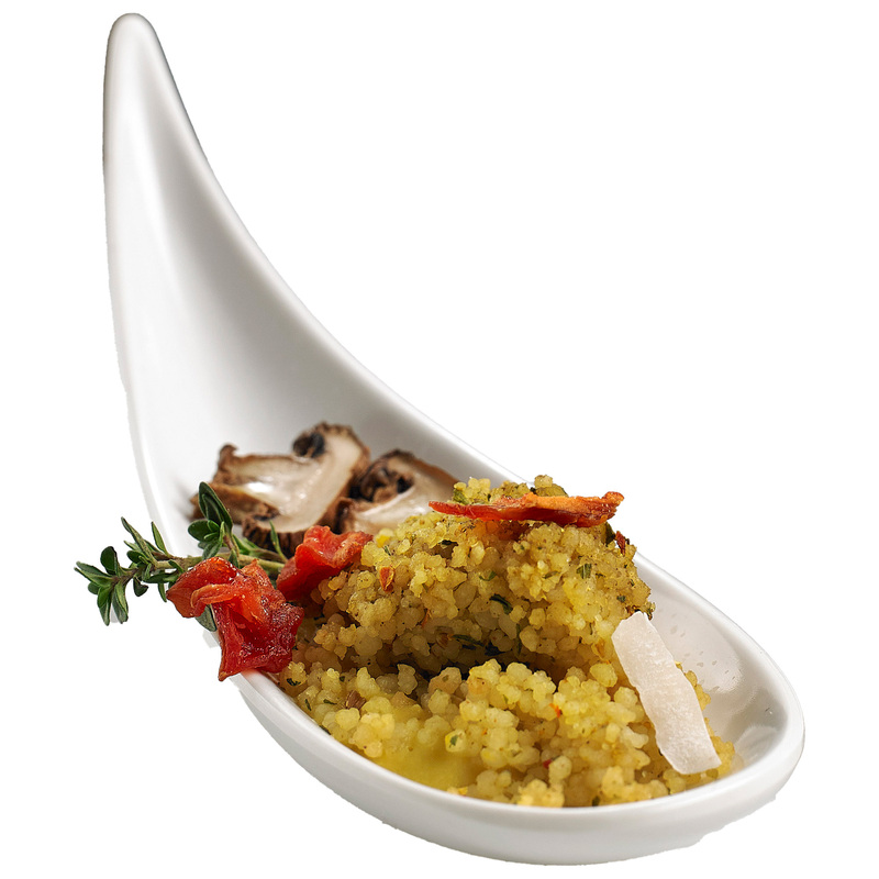 Ciotola a cucchiaio fingerfood in melamina bianca 14
