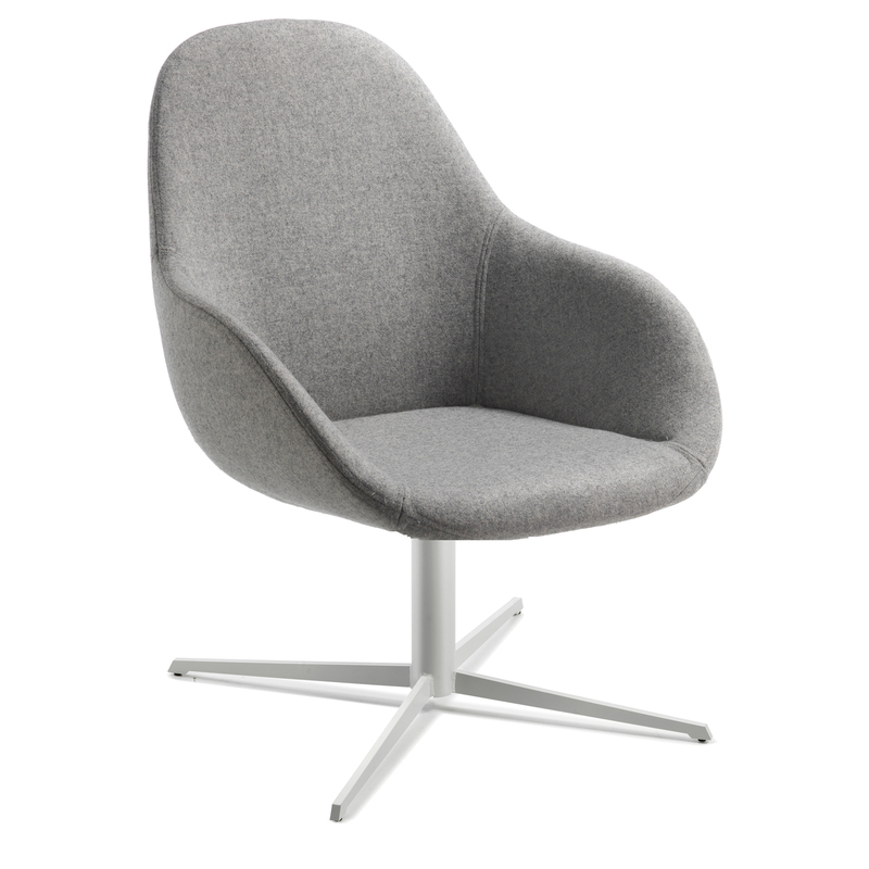 Poltrona direzionale Nida NAD/LI grigio chiaro