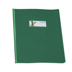 Copriquaderno PVC lucido coprente GreenLine A5 c/alette verde RiPlast
