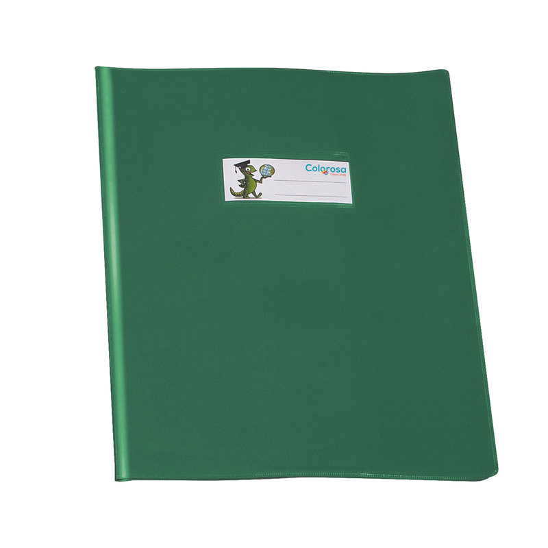 Copriquaderno PVC lucido coprente GreenLine A5 c/alette verde RiPlast