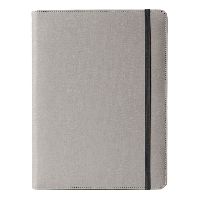 Portablocco Meet c/elastico dim. 31x25x1,4cm grigio InTempo