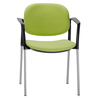 Poltroncina visitatore Step SPGSBR verde con braccioli inclusi