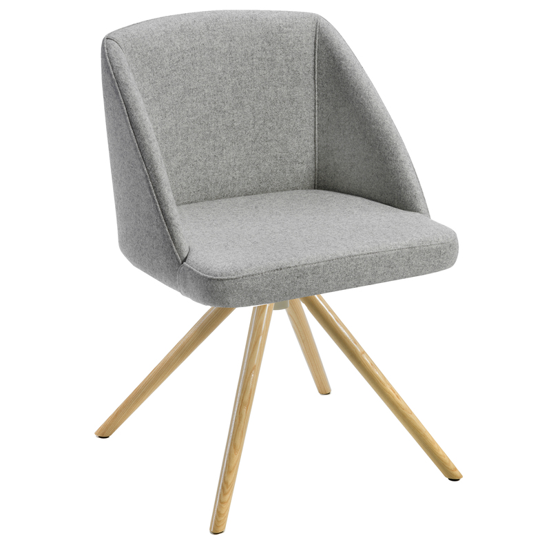 Poltroncina attesa Norma NO4LV grigio chiaro