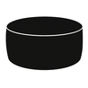 Pouf Ottoman nero H 23x53 Ã cm