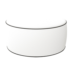 Pouf Ottoman bianco H 23x53 Ã cm