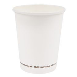 50 Bicchieri in carta 250ml bianco Signor Bio