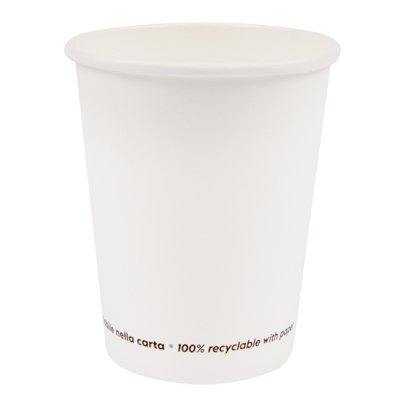 50 Bicchieri in carta 250ml bianco Signor Bio