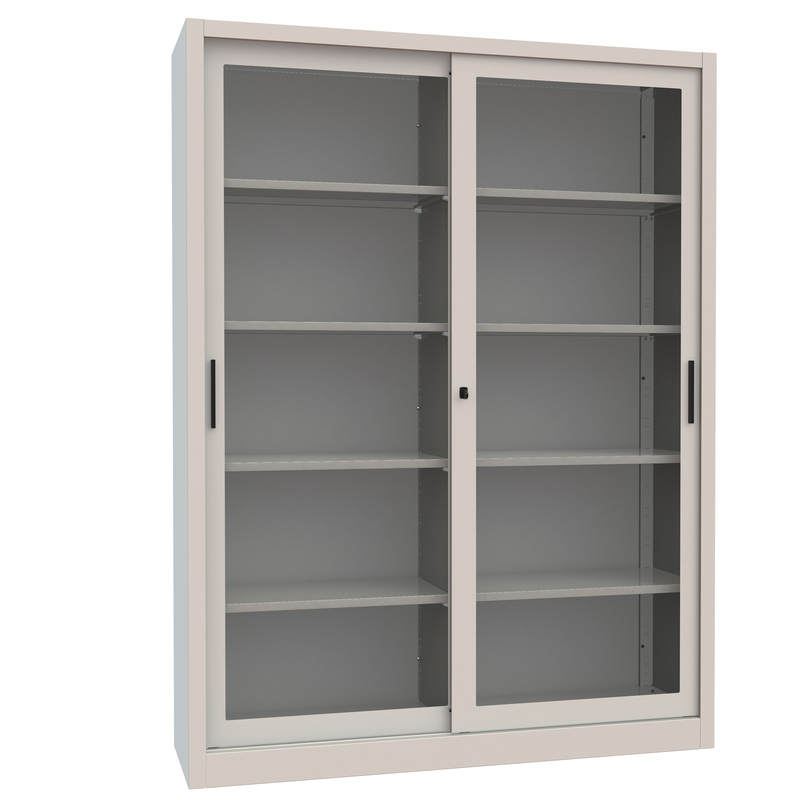 Armadio c/ante scorrevoli a vetrata grigio 1500x450x2000mm Armet