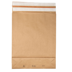 100 Sacchetti a fondo quadro E-Green carta kraft avana 40x50x10 +10 cm