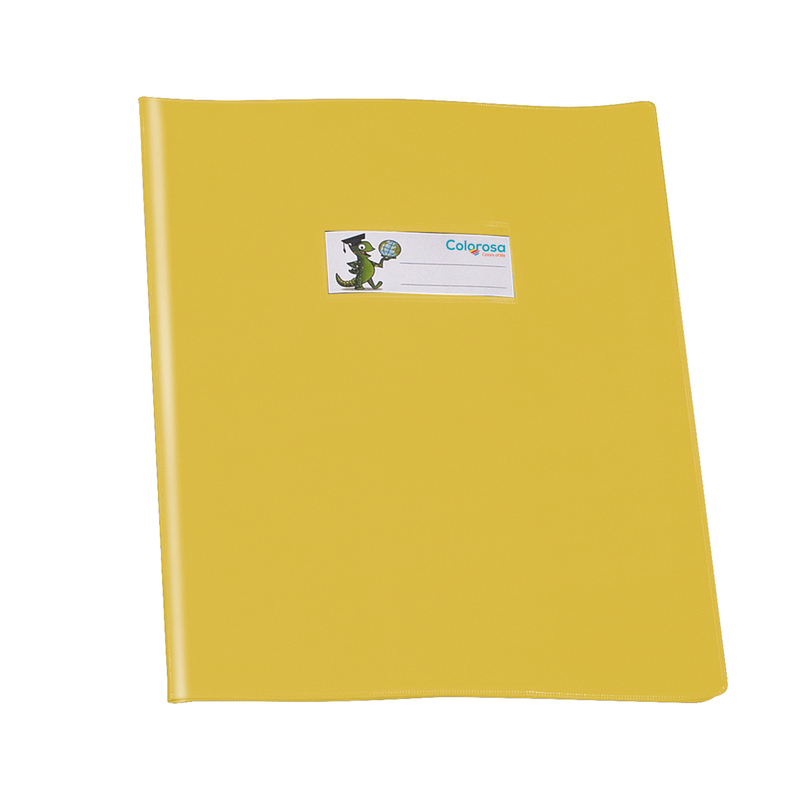 Copriquaderno PVC lucido coprente GreenLine A5 c/alette giallo RiPlast