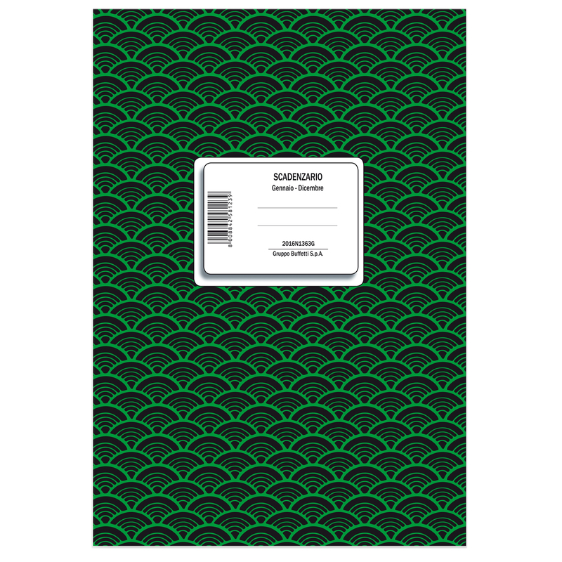 Registro scadenzario spiral. gen/dic 10pag/mese 24x17cm 2016N1363G Data Ufficio