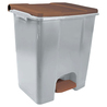 Contenitore mobile a pedale in plastica riciclata Ecoconti 60lt grigio marrone