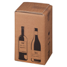 10 Scatole per quattro bottiglie Wine Pack 21,2x20,4x36,8 cm